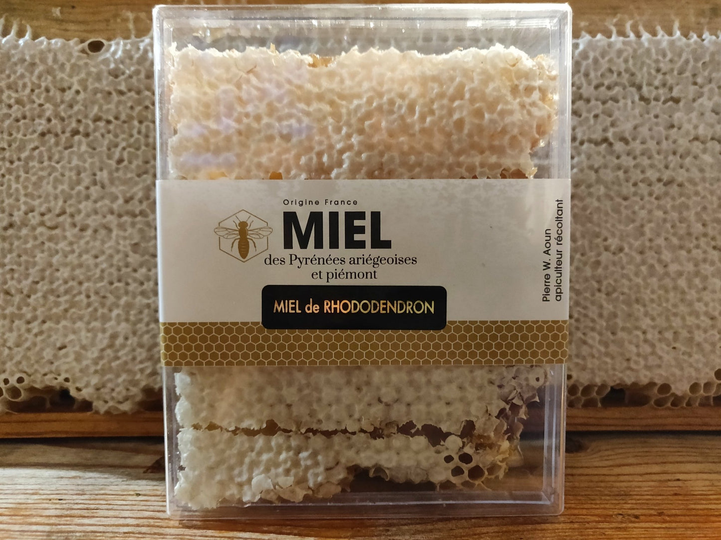 Miel de rhododendron cru en rayon 500g - Pierre W. Aoun apiculteur
