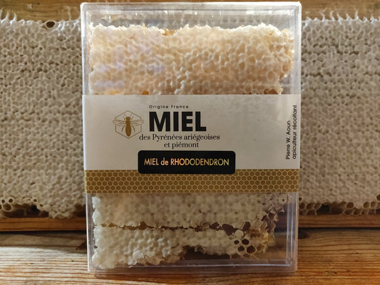 Miel de rhododendron cru en rayon 500g - Pierre W. Aoun apiculteur